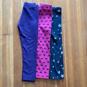 Primary Kids Leggings Set - Purple, Pink, and Black